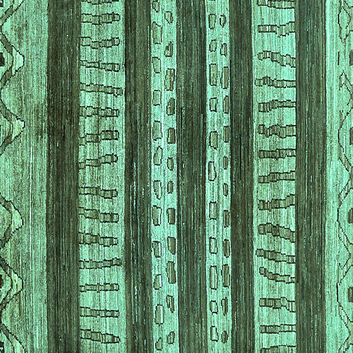 Square Machine Washable Abstract Turquoise Modern Area Rugs, wshabs414turq