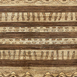 Square Machine Washable Abstract Saddle Brown Rug, wshabs414