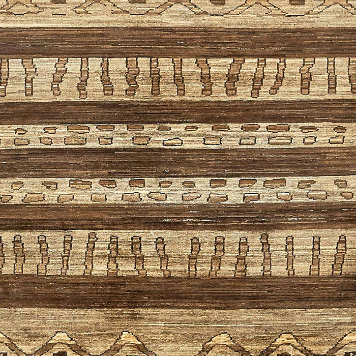 Square Machine Washable Abstract Saddle Brown Rug, wshabs414