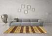 Machine Washable Abstract Brown Modern Rug in a Living Room,, wshabs414brn