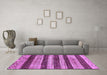 Machine Washable Abstract Purple Modern Area Rugs in a Living Room, wshabs414pur