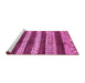 Sideview of Machine Washable Abstract Pink Modern Rug, wshabs414pnk