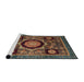 Sideview of Machine Washable Abstract Night Red Rug, wshabs4150