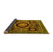 Sideview of Abstract Yellow Modern Rug, abs4150yw