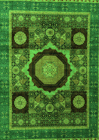 Abstract Green Modern Rug, abs4150grn