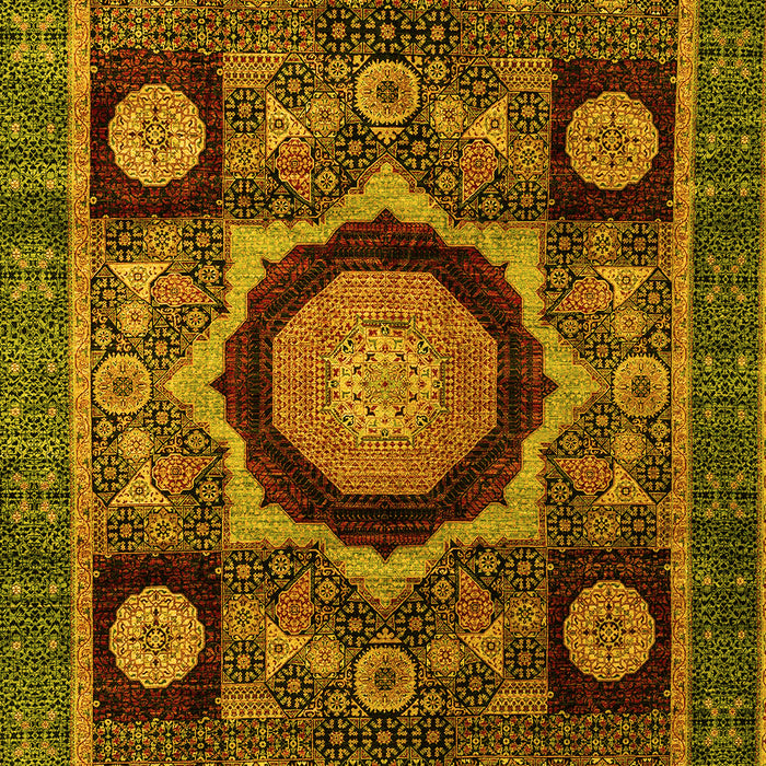 Abstract Yellow Modern Rug, abs4150yw