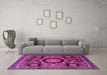 Machine Washable Abstract Pink Modern Rug in a Living Room, wshabs4150pnk