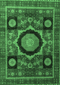 Abstract Emerald Green Modern Rug, abs4150emgrn