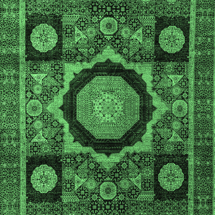 Abstract Emerald Green Modern Rug, abs4150emgrn