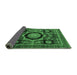 Sideview of Abstract Emerald Green Modern Rug, abs4150emgrn