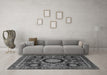 Machine Washable Abstract Gray Modern Rug in a Living Room,, wshabs4150gry