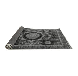 Sideview of Abstract Gray Modern Rug, abs4150gry