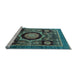 Sideview of Machine Washable Abstract Light Blue Modern Rug, wshabs4150lblu