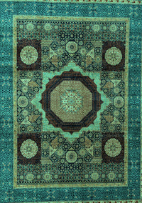 Abstract Turquoise Modern Rug, abs4150turq