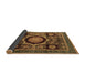 Sideview of Abstract Brown Modern Rug, abs4150brn