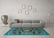 Machine Washable Abstract Light Blue Modern Rug in a Living Room, wshabs4150lblu