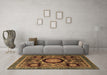 Machine Washable Abstract Brown Modern Rug in a Living Room,, wshabs4150brn