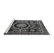 Sideview of Machine Washable Abstract Gray Modern Rug, wshabs4150gry