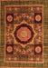 Machine Washable Abstract Orange Modern Area Rugs, wshabs4150org