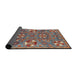 Sideview of Abstract Gunmetal Gray Modern Rug, abs4151