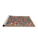 Sideview of Machine Washable Abstract Gunmetal Gray Rug, wshabs4151