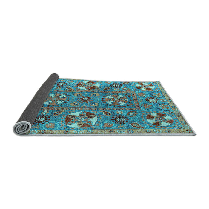 Sideview of Abstract Light Blue Modern Rug, abs4151lblu