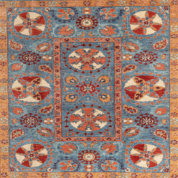 Square Machine Washable Abstract Gunmetal Gray Rug, wshabs4151