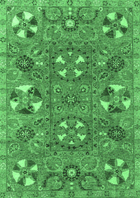 Abstract Emerald Green Modern Rug, abs4151emgrn