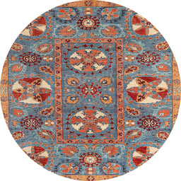 Round Machine Washable Abstract Gunmetal Gray Rug, wshabs4151