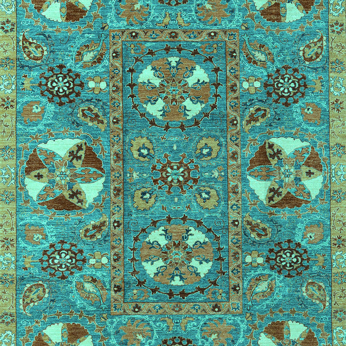 Machine Washable Abstract Turquoise Modern Area Rugs, wshabs4151turq