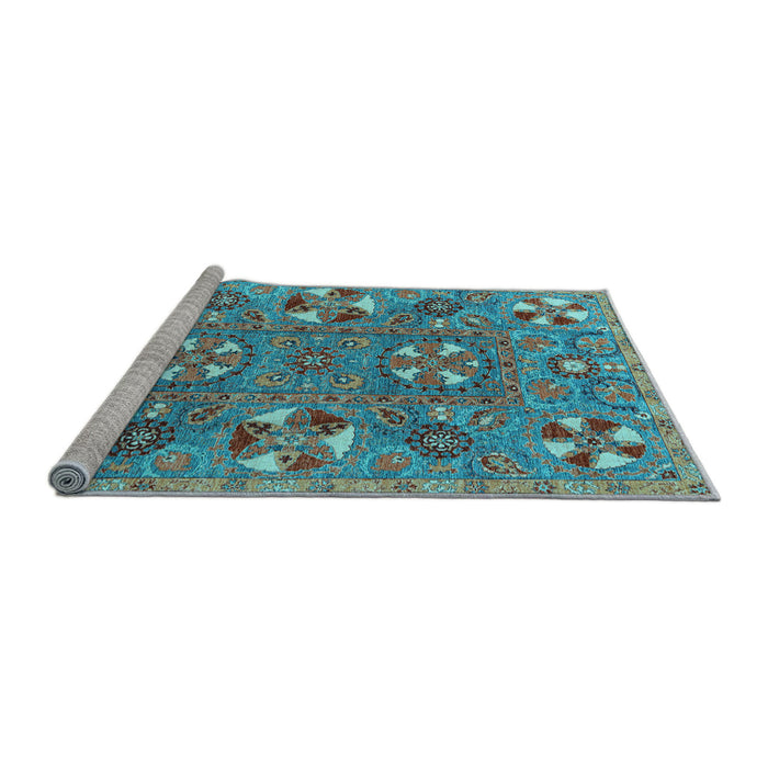 Sideview of Machine Washable Abstract Light Blue Modern Rug, wshabs4151lblu