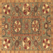 Square Abstract Brown Modern Rug, abs4151brn