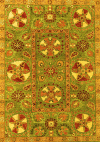 Abstract Yellow Modern Rug, abs4151yw