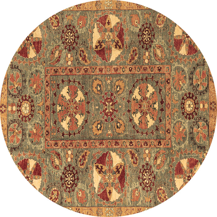 Round Machine Washable Abstract Brown Modern Rug, wshabs4151brn