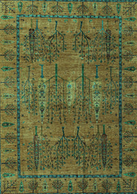 Abstract Turquoise Modern Rug, abs4152turq