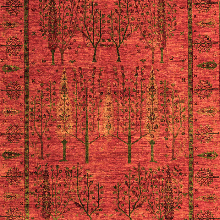 Machine Washable Abstract Orange Modern Area Rugs, wshabs4152org