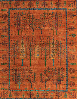 Abstract Red Modern Rug, abs4152