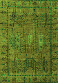 Abstract Green Modern Rug, abs4152grn