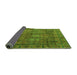 Sideview of Abstract Green Modern Rug, abs4152grn