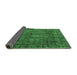 Sideview of Abstract Emerald Green Modern Rug, abs4152emgrn