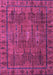 Machine Washable Abstract Purple Modern Area Rugs, wshabs4152pur