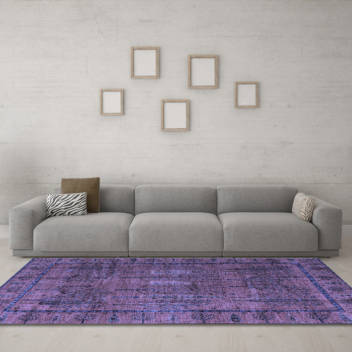 Machine Washable Abstract Blue Modern Rug in a Living Room, wshabs4152blu