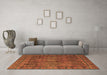 Machine Washable Abstract Brown Modern Rug in a Living Room,, wshabs4152brn