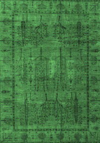 Abstract Emerald Green Modern Rug, abs4152emgrn