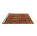 Sideview of Machine Washable Abstract Brown Modern Rug, wshabs4152brn