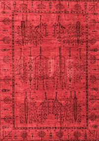 Abstract Red Modern Rug, abs4152red