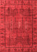 Abstract Red Modern Area Rugs