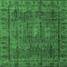 Square Abstract Emerald Green Modern Rug, abs4152emgrn