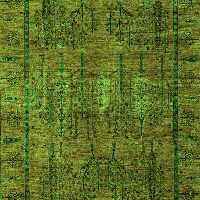 Machine Washable Abstract Green Modern Area Rugs, wshabs4152grn