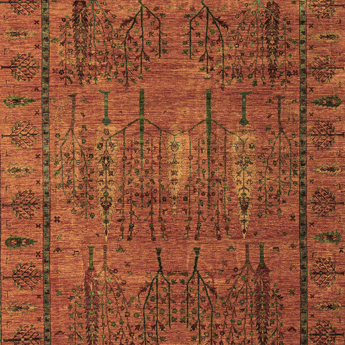 Machine Washable Abstract Brown Modern Rug, wshabs4152brn